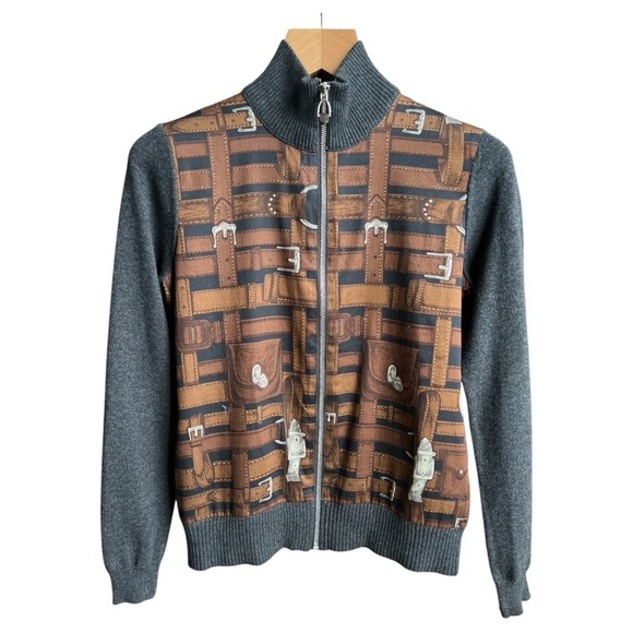 Lauren Ralph Lauren Equestrian Full Zip Sweater Cotton Cashmere Blend, Small - Picture 1 of 9
